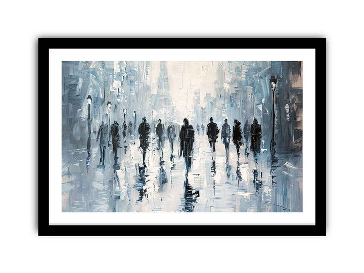 Street Walk in Paris  framed Print