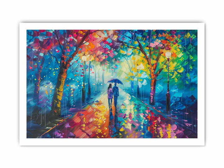 Street Walk Art framed Print