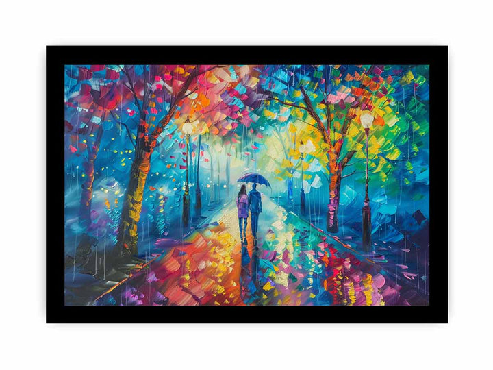 Street Walk Art framed Print