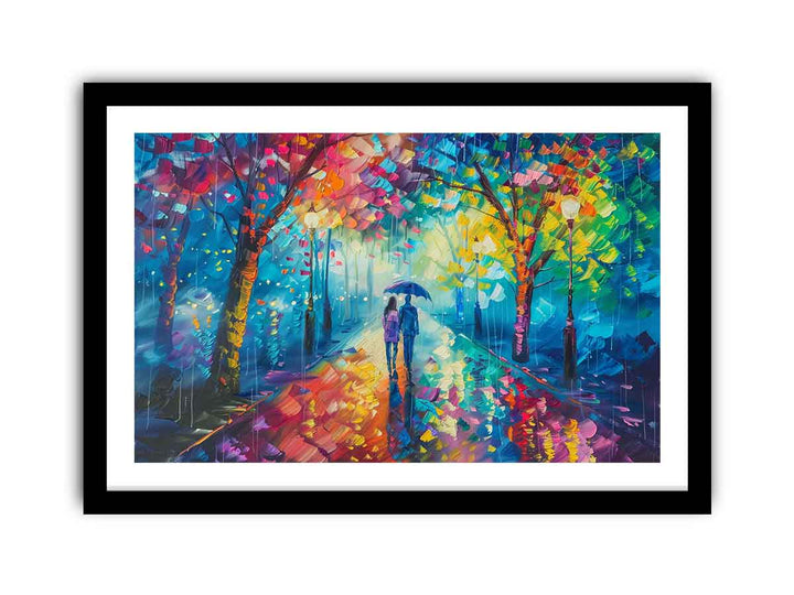 Street Walk Art framed Print