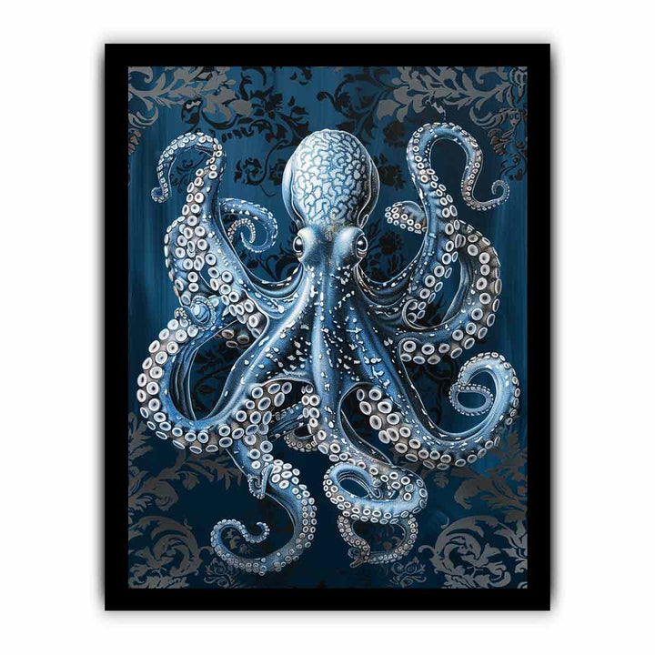 Blue Octopus Art framed Print