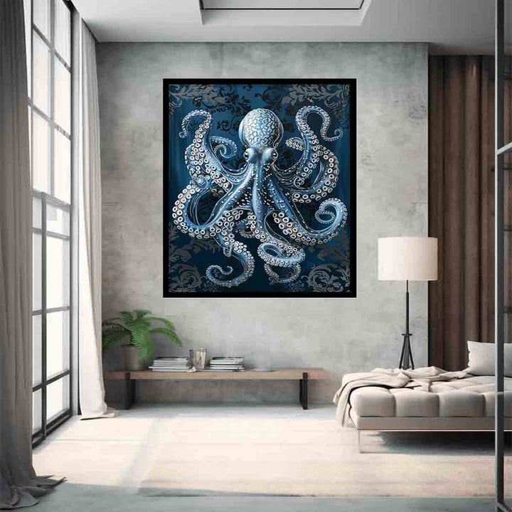 Blue Octopus Art Print