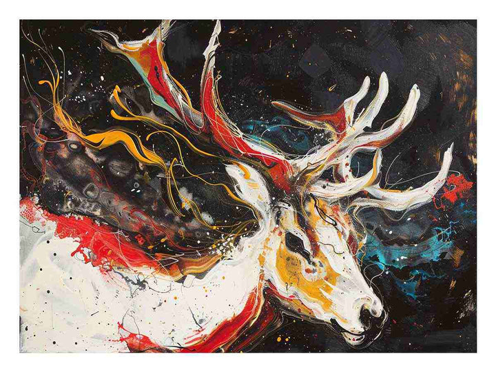 Abstract Stag Art Print