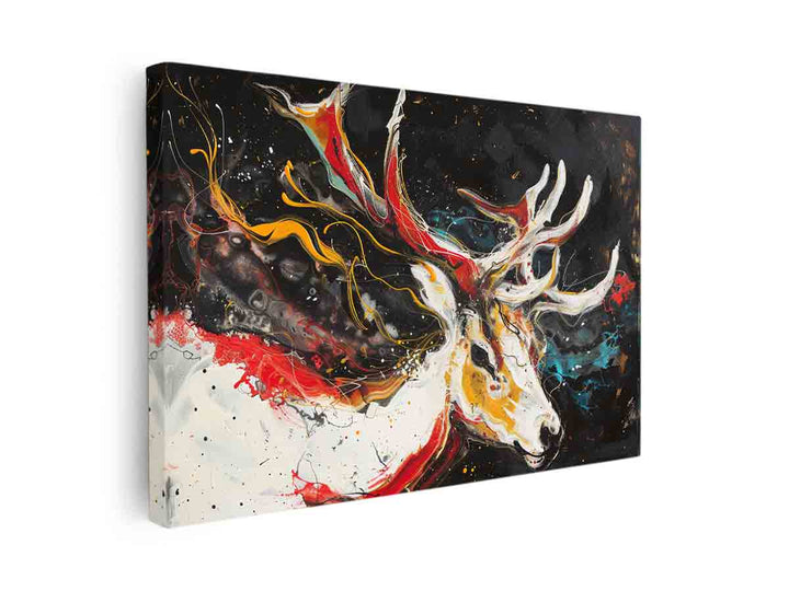 Abstract Stag Art canvas Print