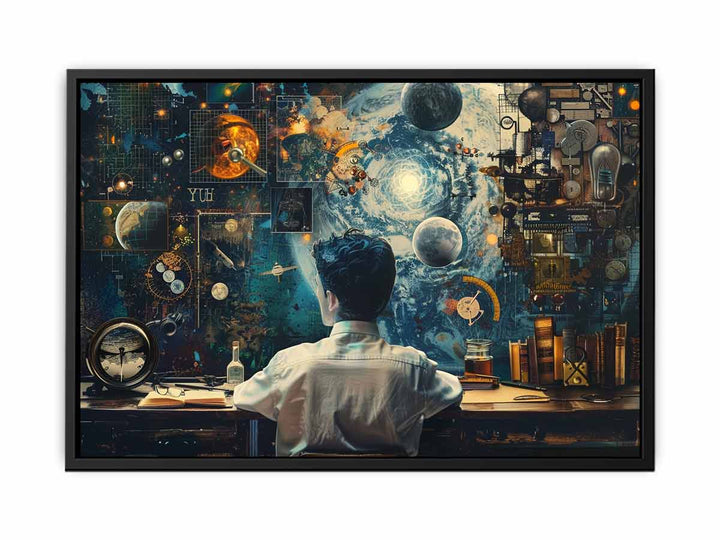 Genius at Work Art canvas Print