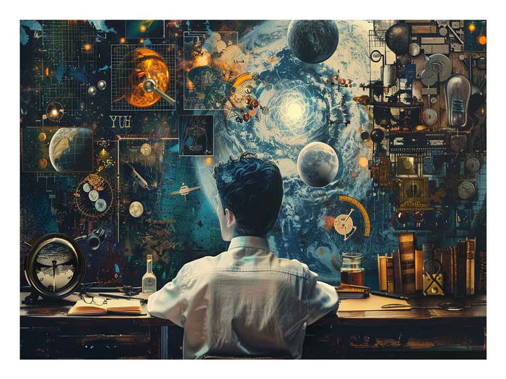 Genius at Work Art Print