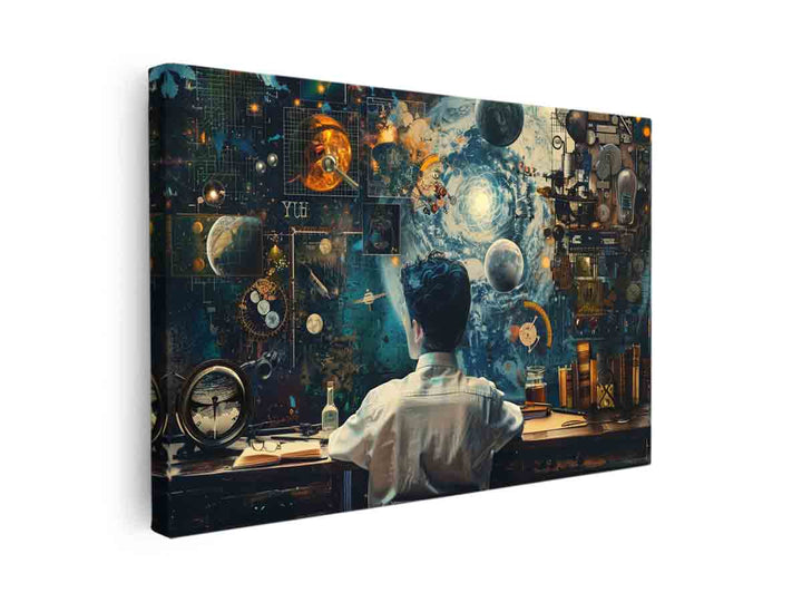 Genius at Work Art canvas Print