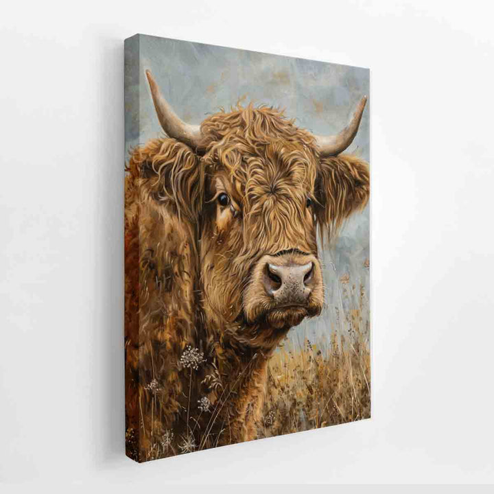 Highland Cow Brown canvas Print