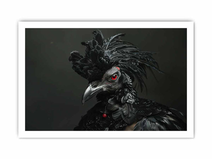  Black Cocky Art framed Print