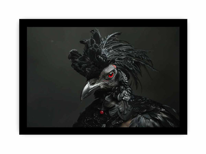  Black Cocky Art framed Print