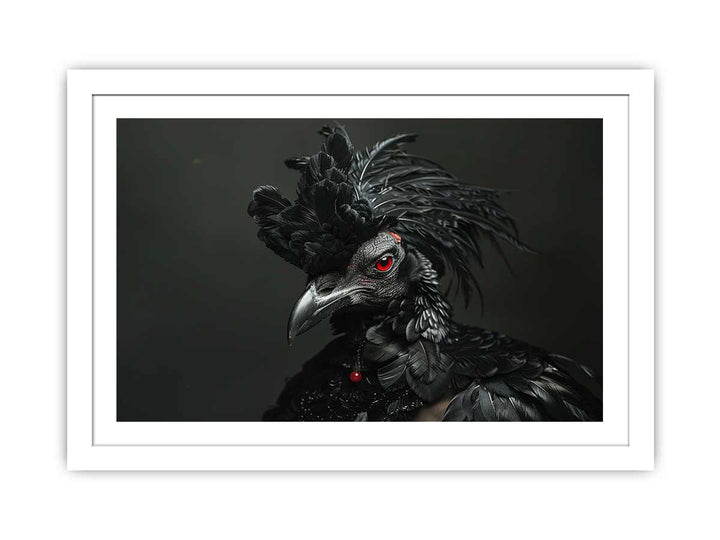  Black Cocky Art framed Print