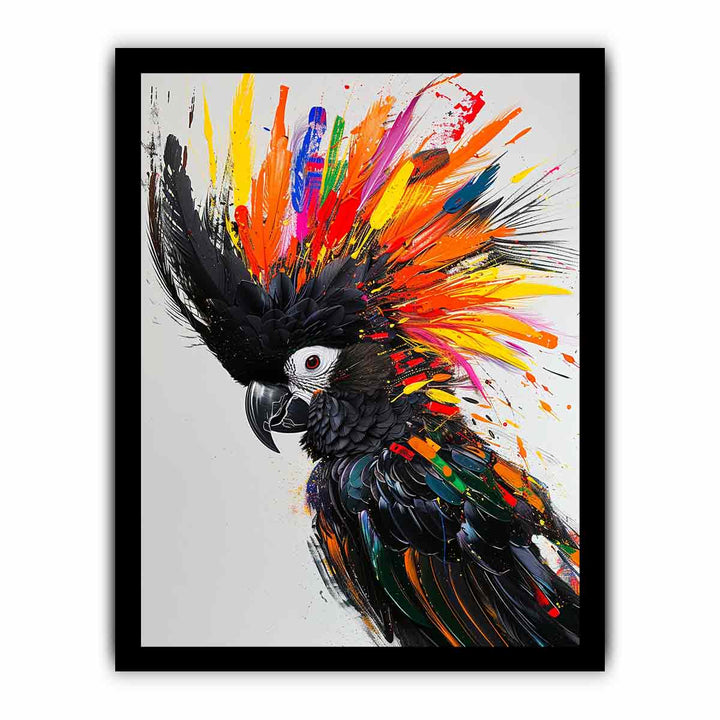 Colorful cockatoo framed Print