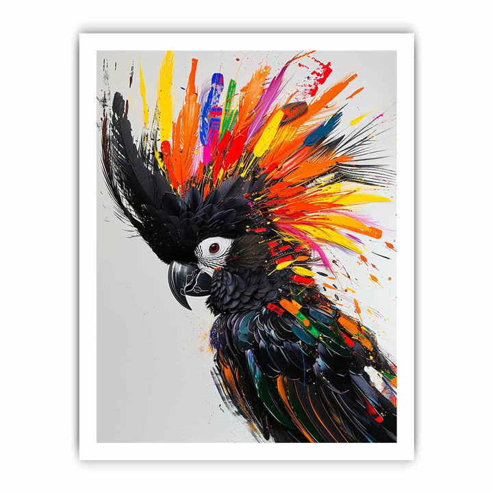 Colorful cockatoo framed Print