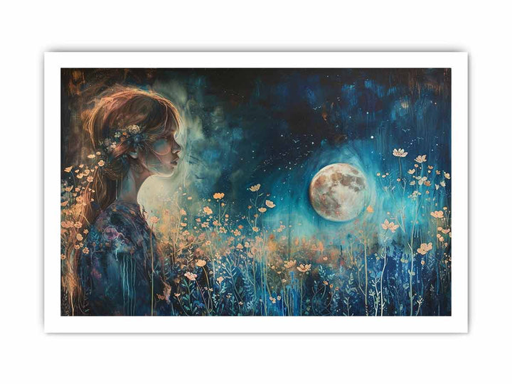 Beautiful Moon Art framed Print