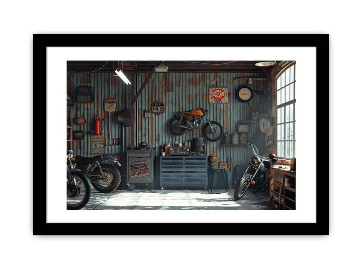 Garage Art framed Print