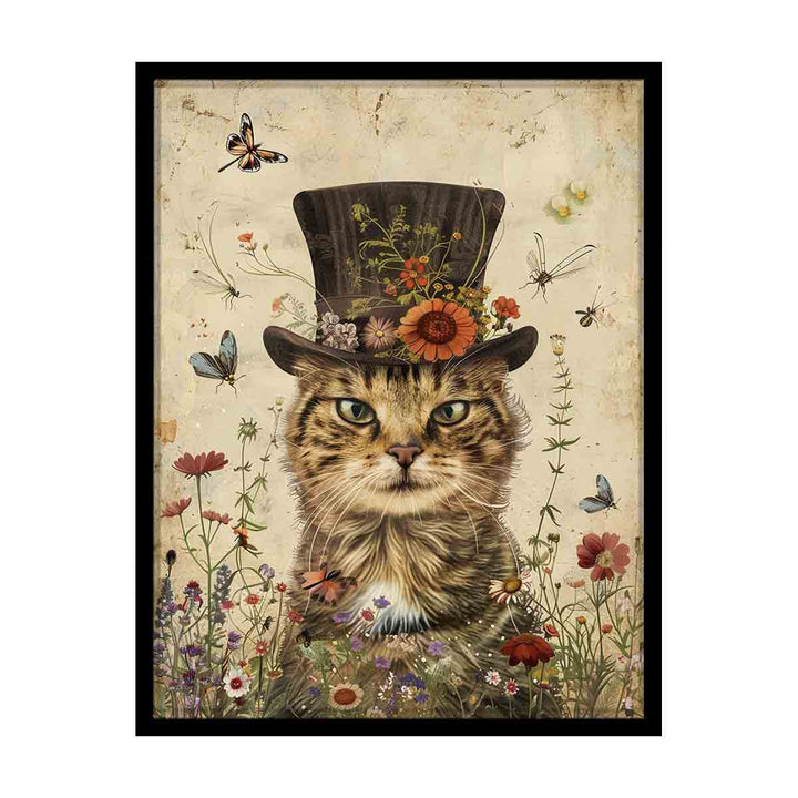 Cute Cat Art canvas Print