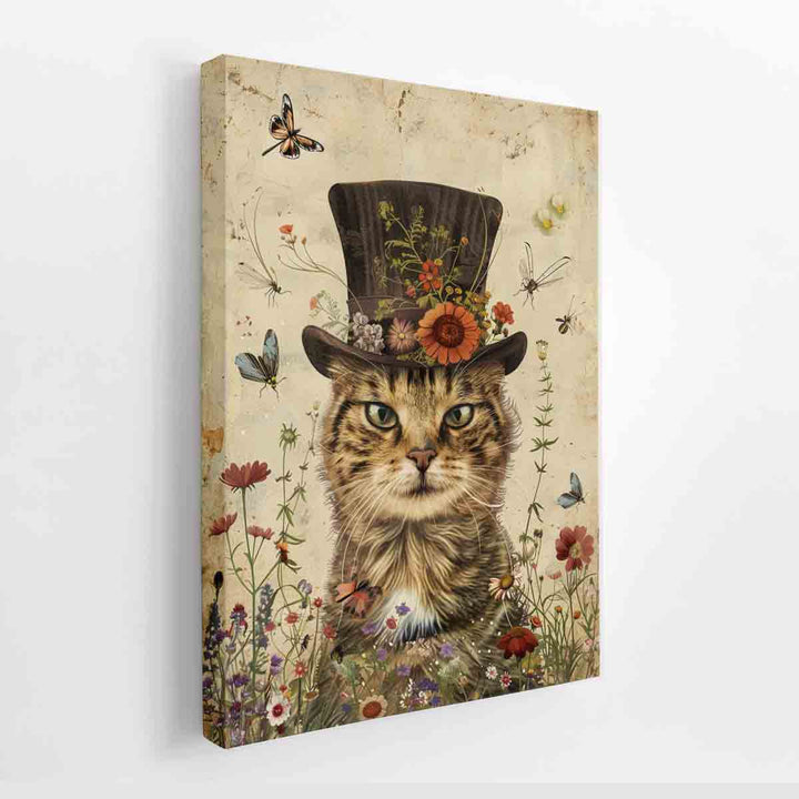 Cute Cat Art canvas Print