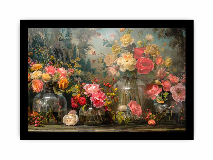 Beautiful Flowers Art framed Print