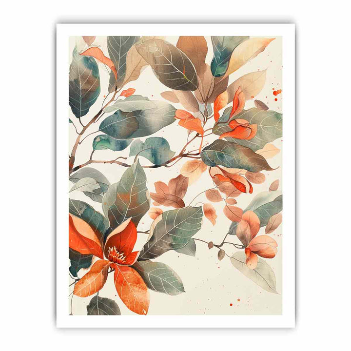 Watercolor Flowers framed Print