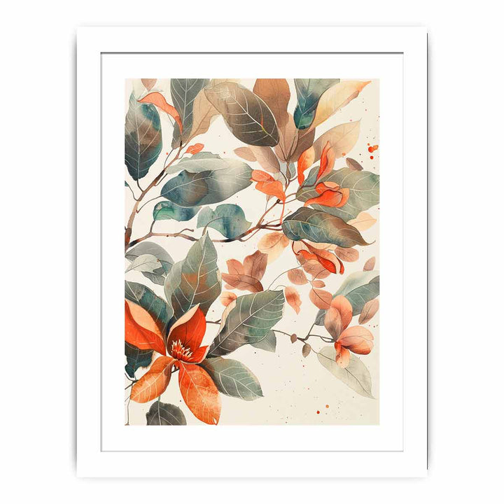 Watercolor Flowers framed Print