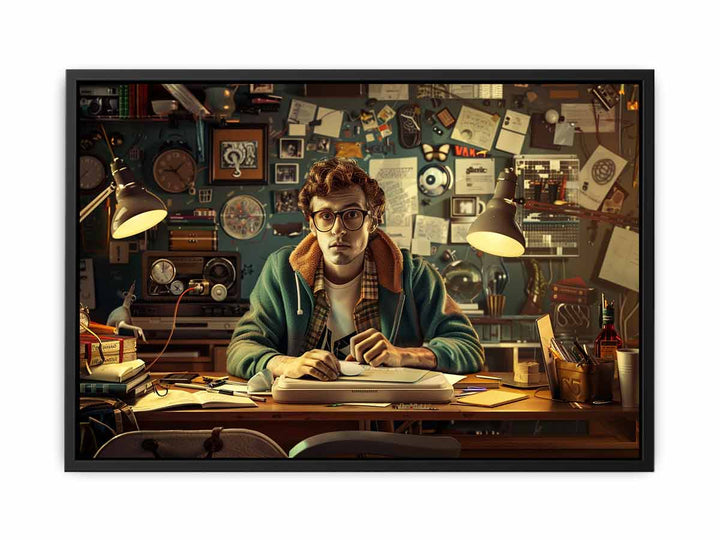 Genius at Work canvas Print