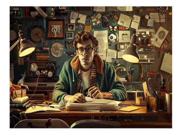 Genius at Work  Art Print