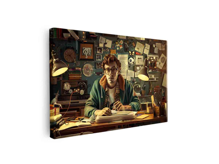 Genius at Work canvas Print