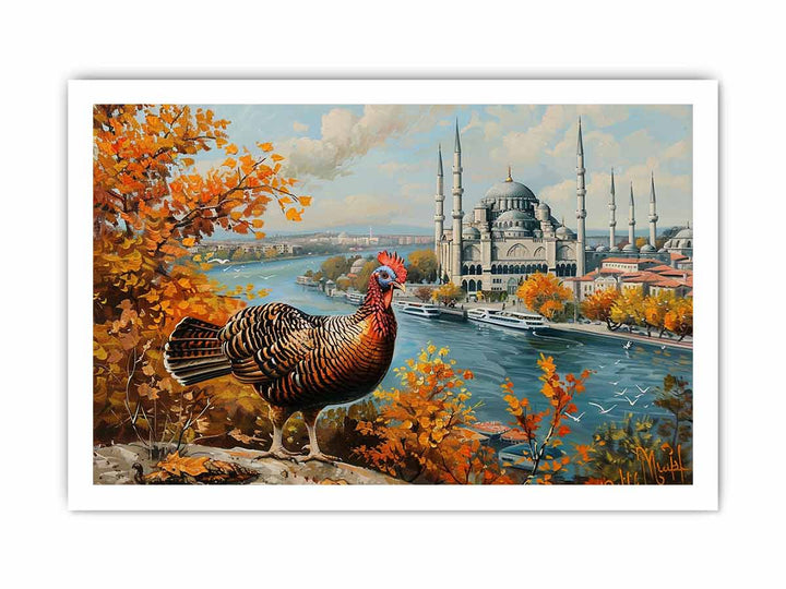 Turkey bird Art framed Print