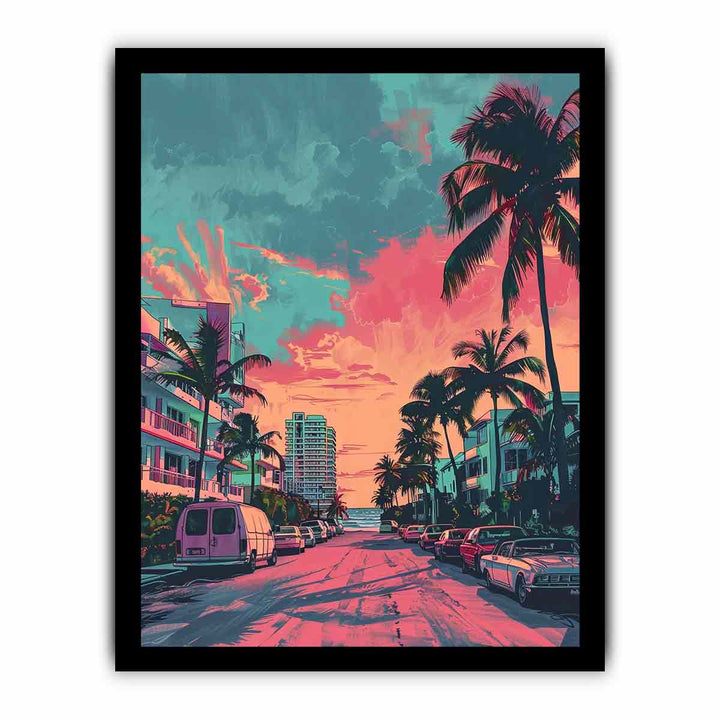 miami Art framed Print