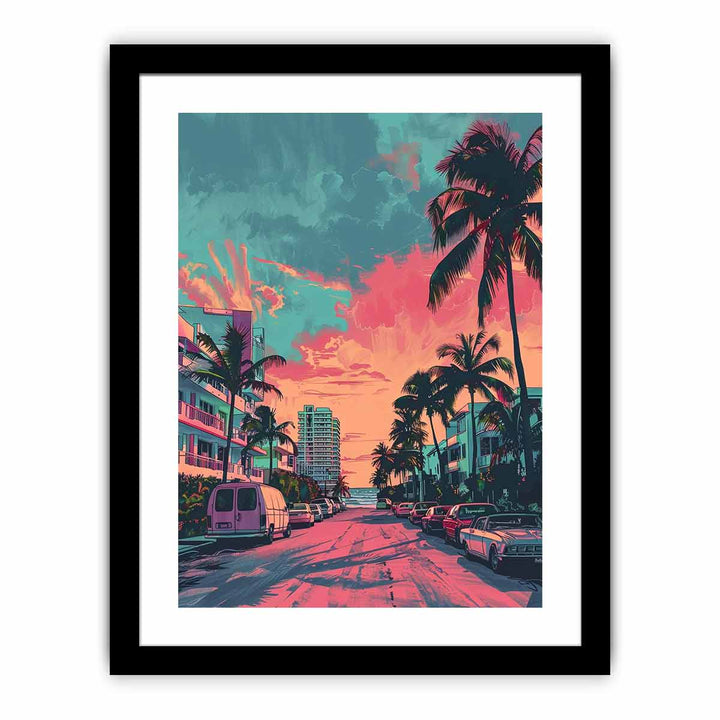 miami Art framed Print