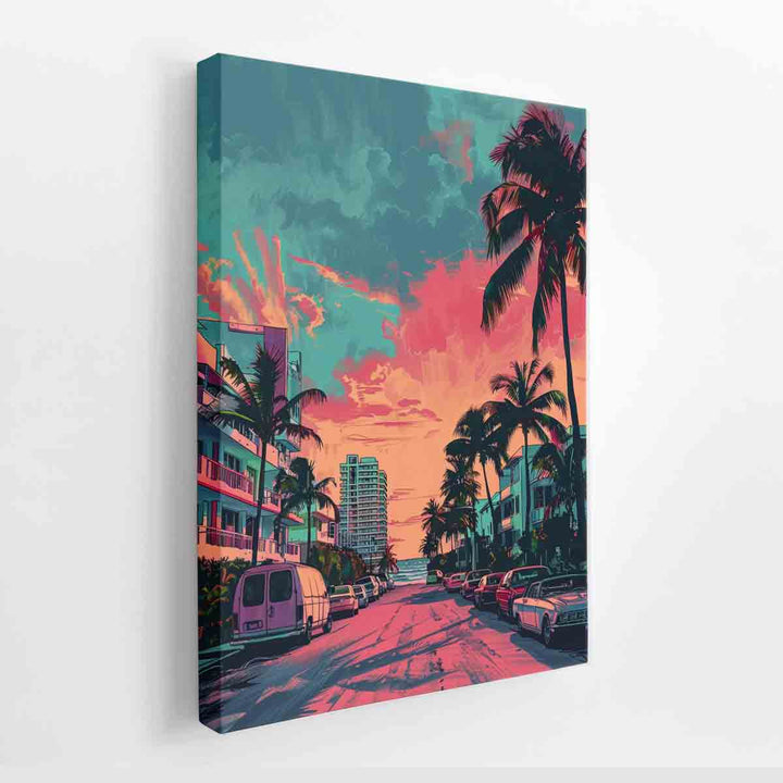 miami Art canvas Print