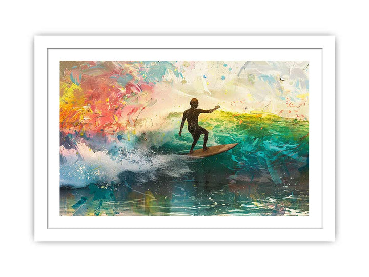 RainbowSurf Art framed Print