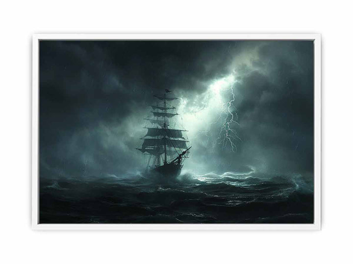 Ship  in Storm Art Painting