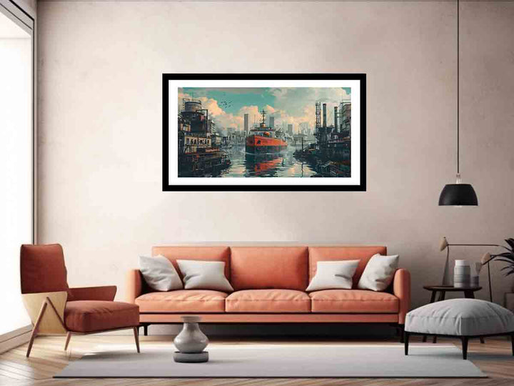 Ship in Port Art Print