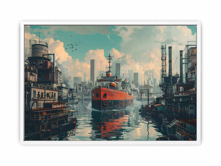 Ship in Port Art Painting