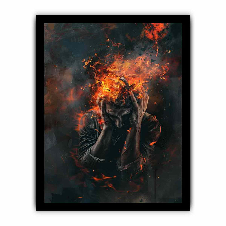 Too much in Brain framed Print