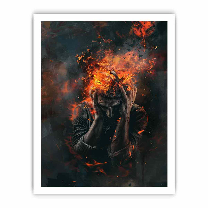 Too much in Brain framed Print