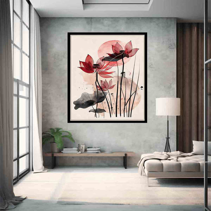 Modern Lotus Art Print