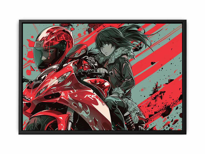 Anime Byke Art canvas Print