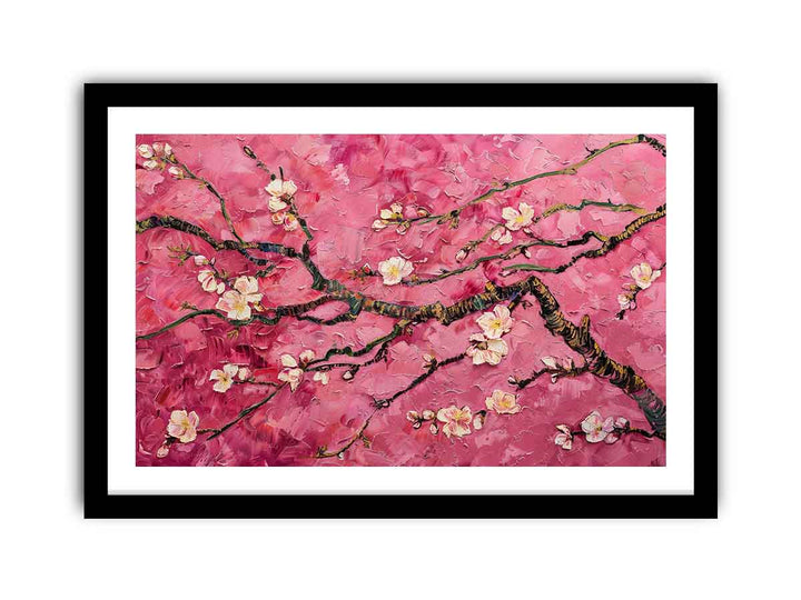  Pink Almond Branches framed Print