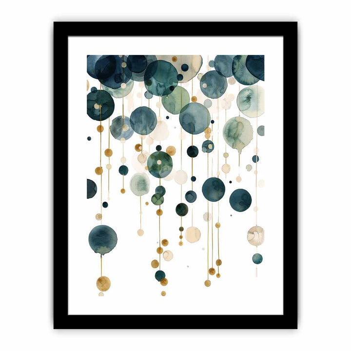 Watercolor String Art framed Print