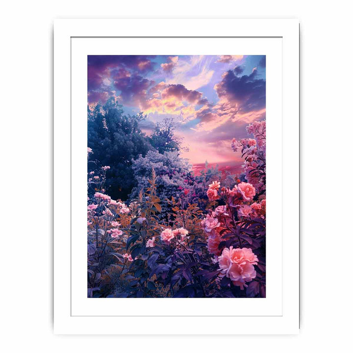 Flowers in bloom framed Print