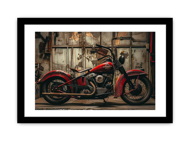 Vintage Bike Art framed Print