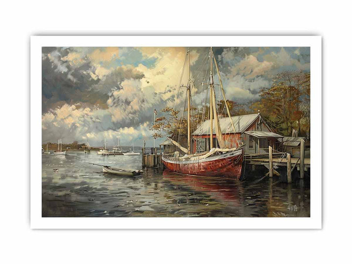 River side Living framed Print