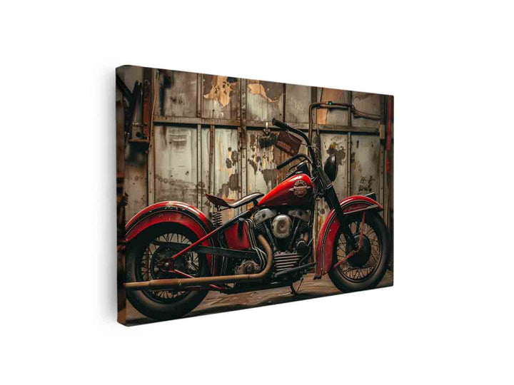 Vintage Bike Art canvas Print