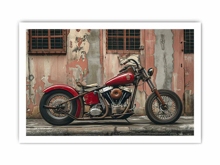 Vintage Bike Art framed Print