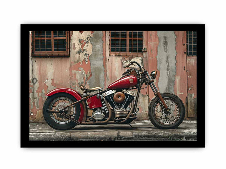 Vintage Bike Art framed Print