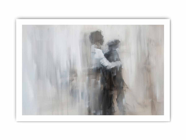 Abstract Couple memories  framed Print