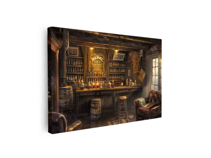 Vinatge Bar Art canvas Print