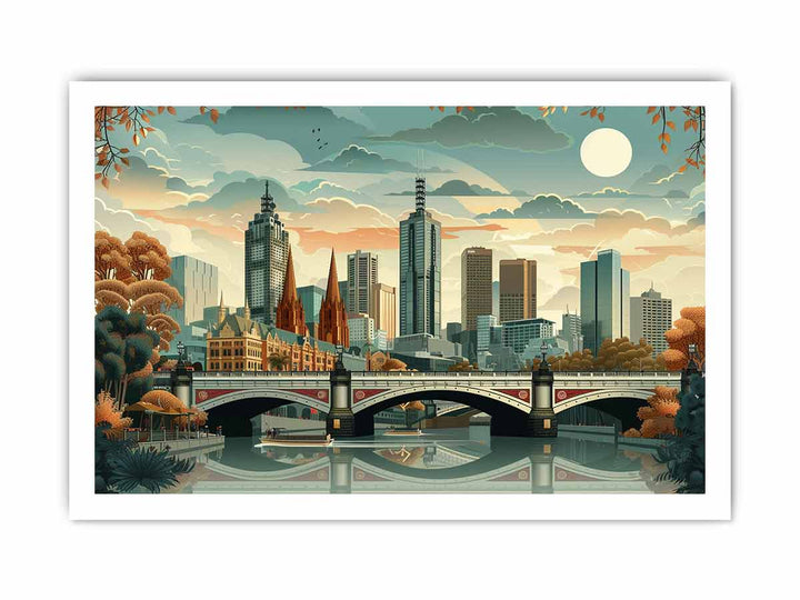 Melbourne Art framed Print